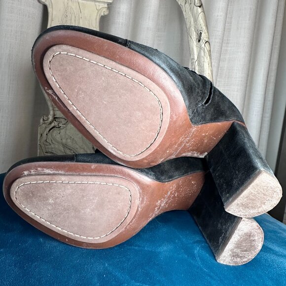 See By Chloé Black Military-Style Mid-Calf Boots with Bows - Picture 4 of 6